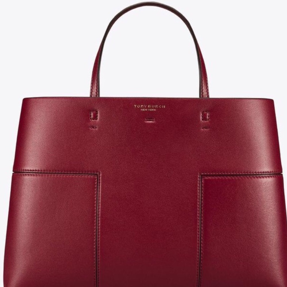 🌺OFFERS?🌺 TORY BURCH Block-T Leather Tote